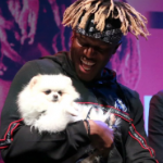 KSI with his pet dog
