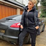 Katie Price with her car