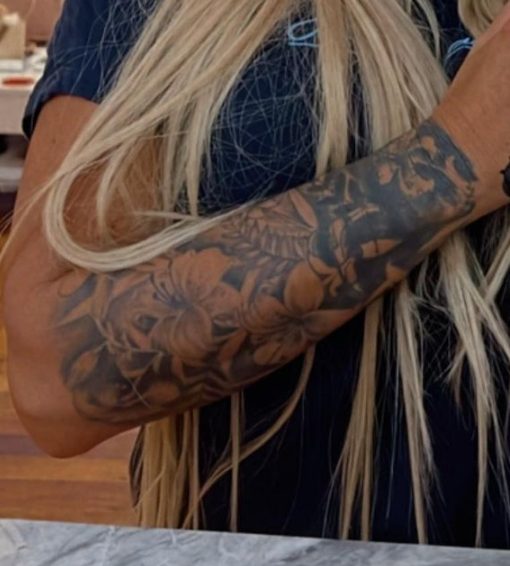 Katie Price's right hand tattoos