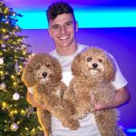 Mason Mount with his pet dogs