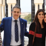 Ola Al-Fares with her father Tahseen Abdel Raouf Al-Fares