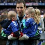 Petr Cech with his son and daughter
