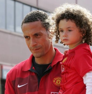 Rio Ferdinand with his son Lorenz Ferdinand