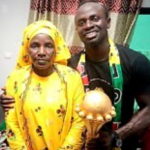 Sadio Mane with his mother Satou Toure