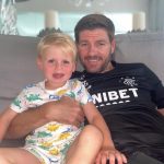Steven Gerrard with his son Lio Gerrard