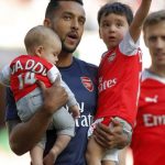Theo Walcott with his two sons