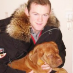 Wayne Rooney with his pet dog