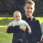 Aaron Ramsey with his son Teddy