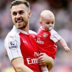 Aaron Ramsey with his son Tommy