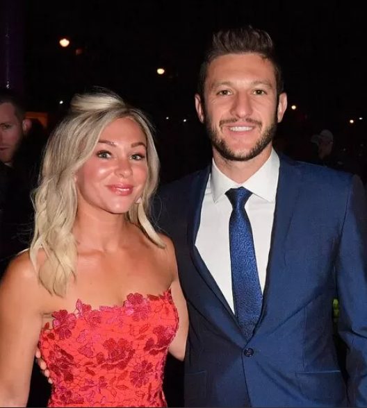 Adam Lallana with his wife Emily Jubb