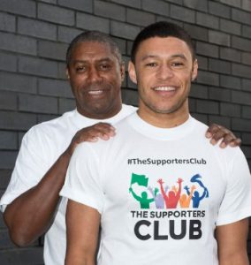 Alex Oxlade Chamberlain with his father Mark Chamberlain