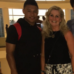 Alex Oxlade Chamberlain with his mother Wendy Oxlade