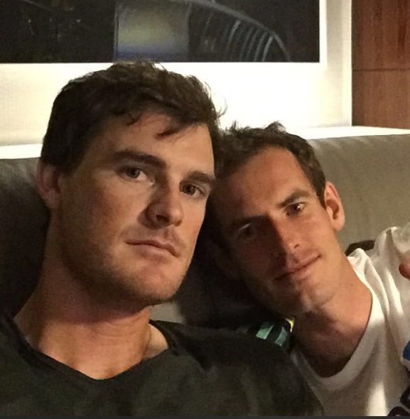 Andy Murray with his brother Jamie Murray
