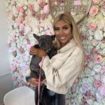 Chloe Ferry with her pet dog