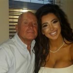 Chloe Khan with her father