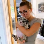 Dani Dyer with her pet dog