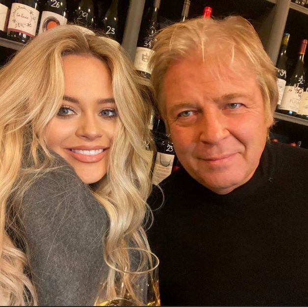 Emily Atack with her father Keith Atack