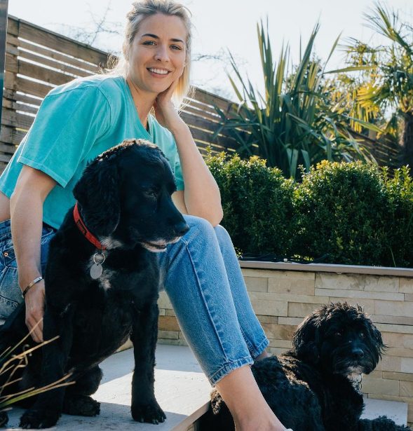 Gemma Atkinson with her pet dogs