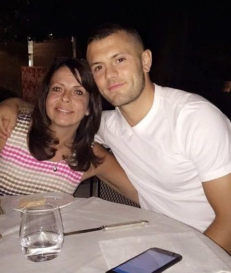 Jack Wilshere with his mother Kerry Wilshere