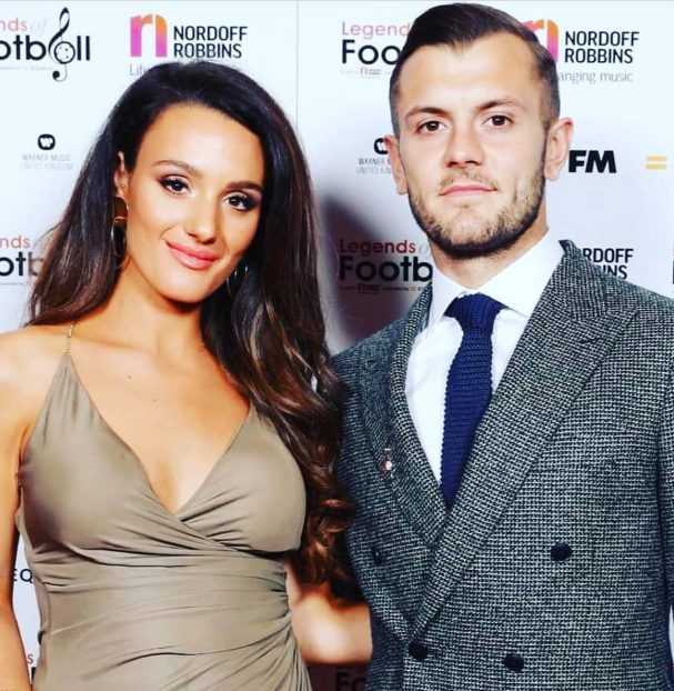 Jack Wilshere with his wife Andriani Michael