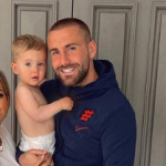 Luke Shaw with his son Reign London