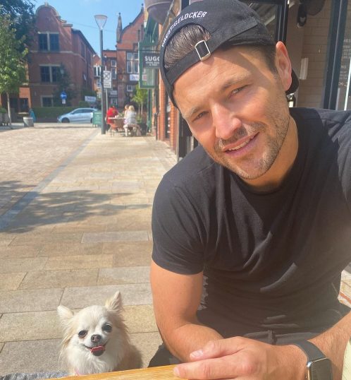 Mark Wright with his pet dog