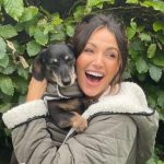 Michelle Keegan with her pet dog -
