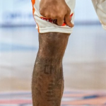 Ovie Soko's leg tattoos
