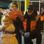 Paddy McGuinness's two daughters with a police man