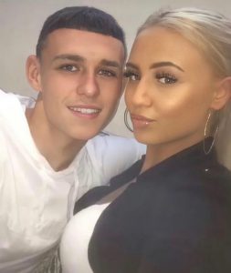 Phil Foden with Rebecca Cooke