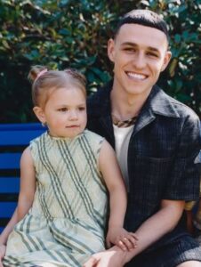 Phil Foden with daughter True