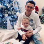 Phil Foden with his son Ronnie Foden