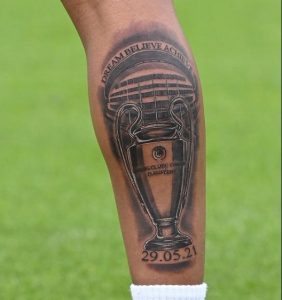 Reece James's leg tattoos