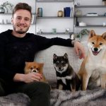 Saul Niguez with his Pet dogs