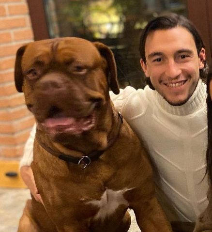 Matteo Darmian with his pet dog