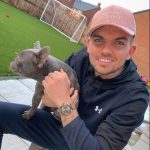 Sam Gowland with his pet dog