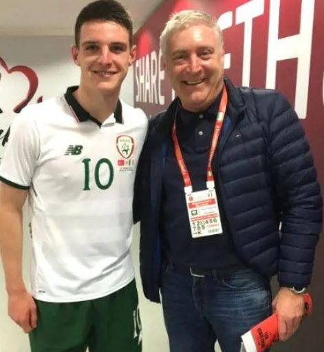 Declan Rice with his father Sean Rice