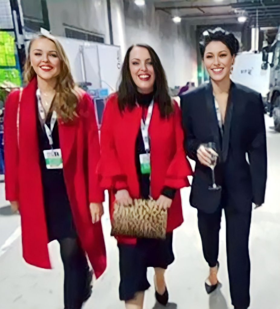 Emma Willis with sisters Rebecca Griffiths and Sharon Griffiths