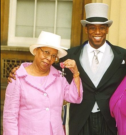 Ian Wright with his mother Herbert Maclean