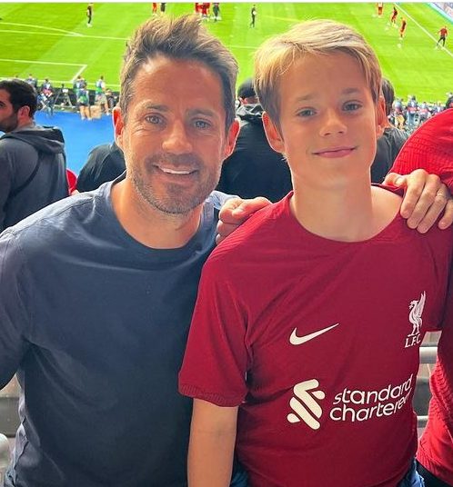Jamie Redknapp with his son Beau Henry Redknapp