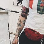 Julien Solomita's right hand tattoos