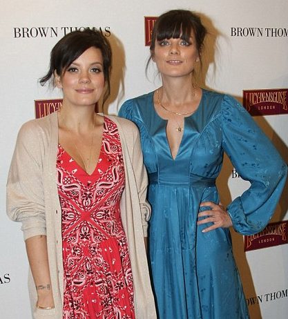 Lily Allen with her sister Rebecca Allen