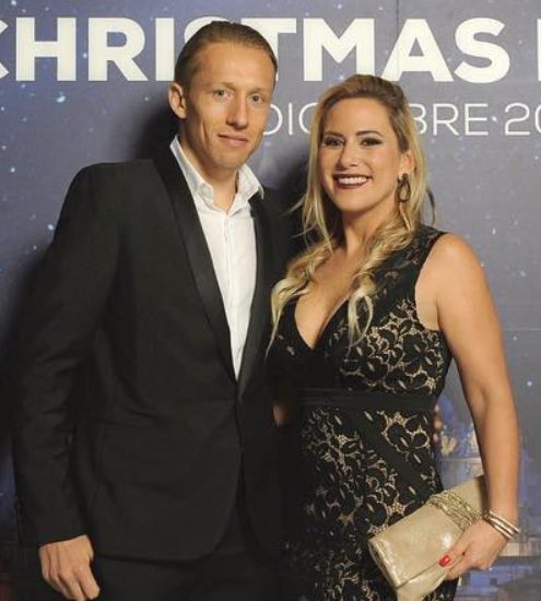 Lucas Leiva with his wife Ariana Lima