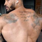 Michael Griffiths's back tattoos