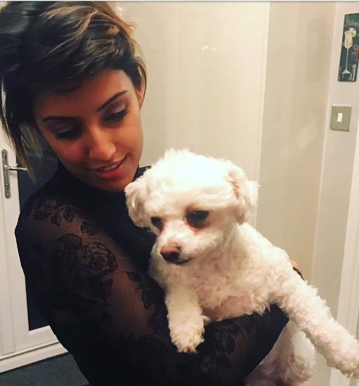 Ritu Arya with her pet dog