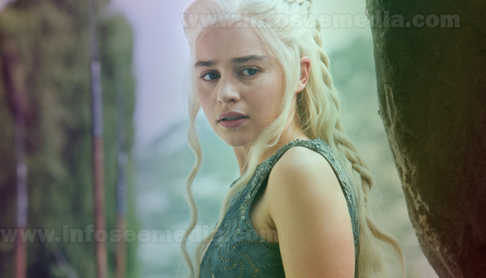 Emilia Clarke as Khalisi on Game of Thrones