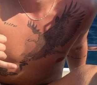 Roman Kemp's left chest tattoos