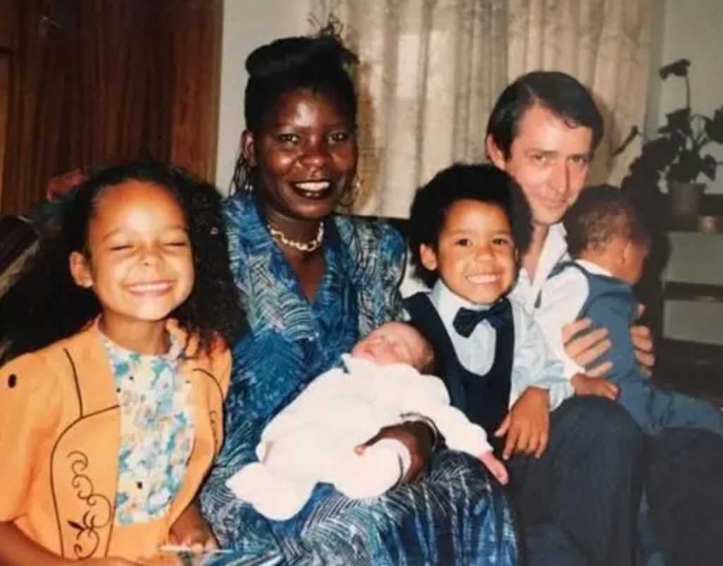 Steven Barlett with his parents and siblings in childhood