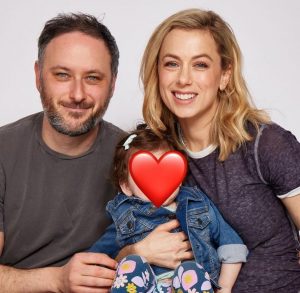 Iliza Shlesinger with her daughter Sierra Mae and husband Noah Galuten