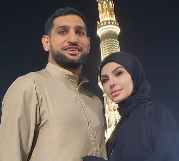 Amir Khan with his wife Faryal Makhdoom